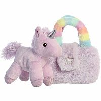 Unicorn Plushy Purple 6in. Carrier 