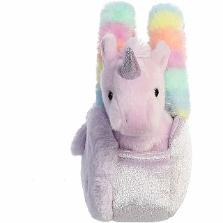 Unicorn Plushy Purple 6in. Carrier 