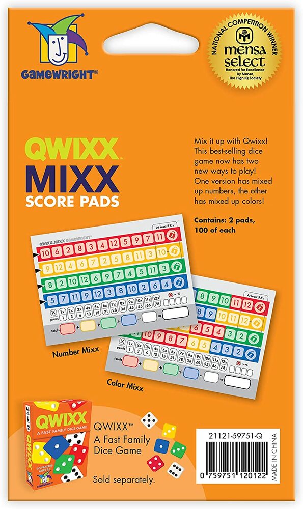 Qwixx Mixx Pads Grandrabbit's Toys in Boulder, Colorado