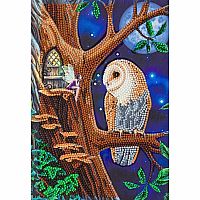 Owl And Fairy Tree Notebook Kit Crystal Art 