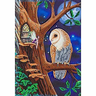 Owl And Fairy Tree Notebook Kit Crystal Art 