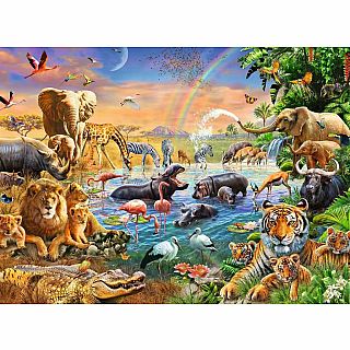 Savannah Jungle Water Hole 100 Piece Puzzle 