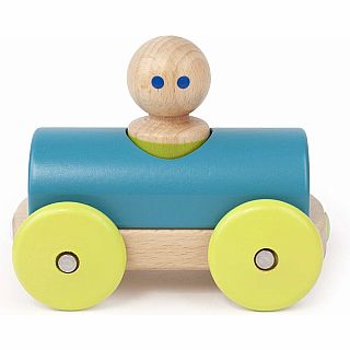 Teal Magnetic Racer Building Block Set