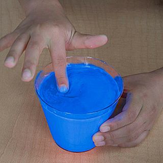 Blue Oobleck with Black Light 