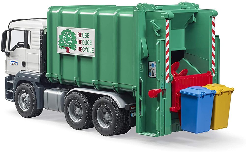 Man TGS Rear Loading Garbage Truck Green Grandrabbit s Toys in