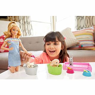 Barbie Play ‘n' Wash Pets Doll and Playset 