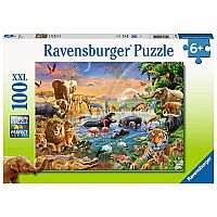 Savannah Jungle Water Hole 100 Piece Puzzle