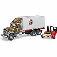 Mack Granite UPS Logistic Truck With Forklift