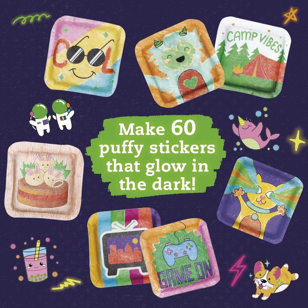 Make Your Own Glow In The Dark Puffy Stickers Grandrabbit's Toys in