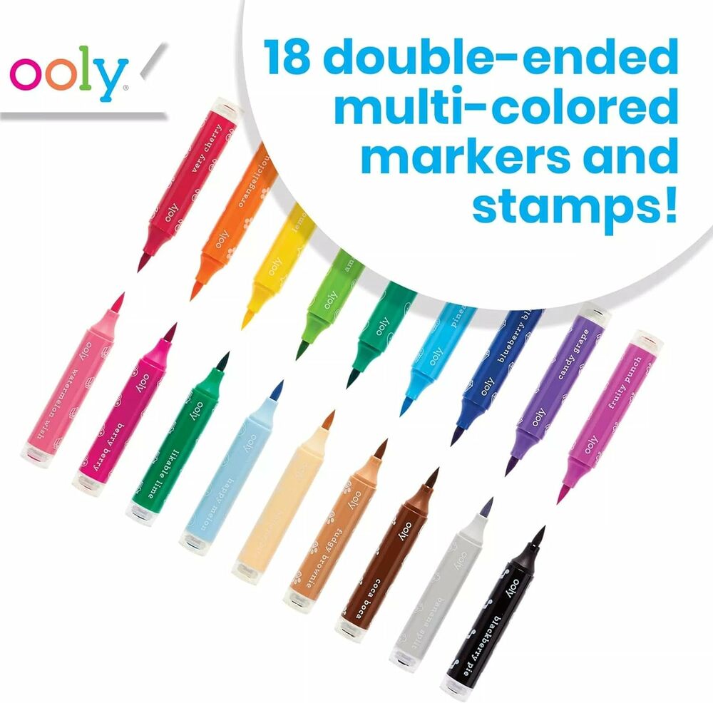 Stampables Double-Ended Stamp Markers - Set of 18 - Grandrabbit's Toys ...