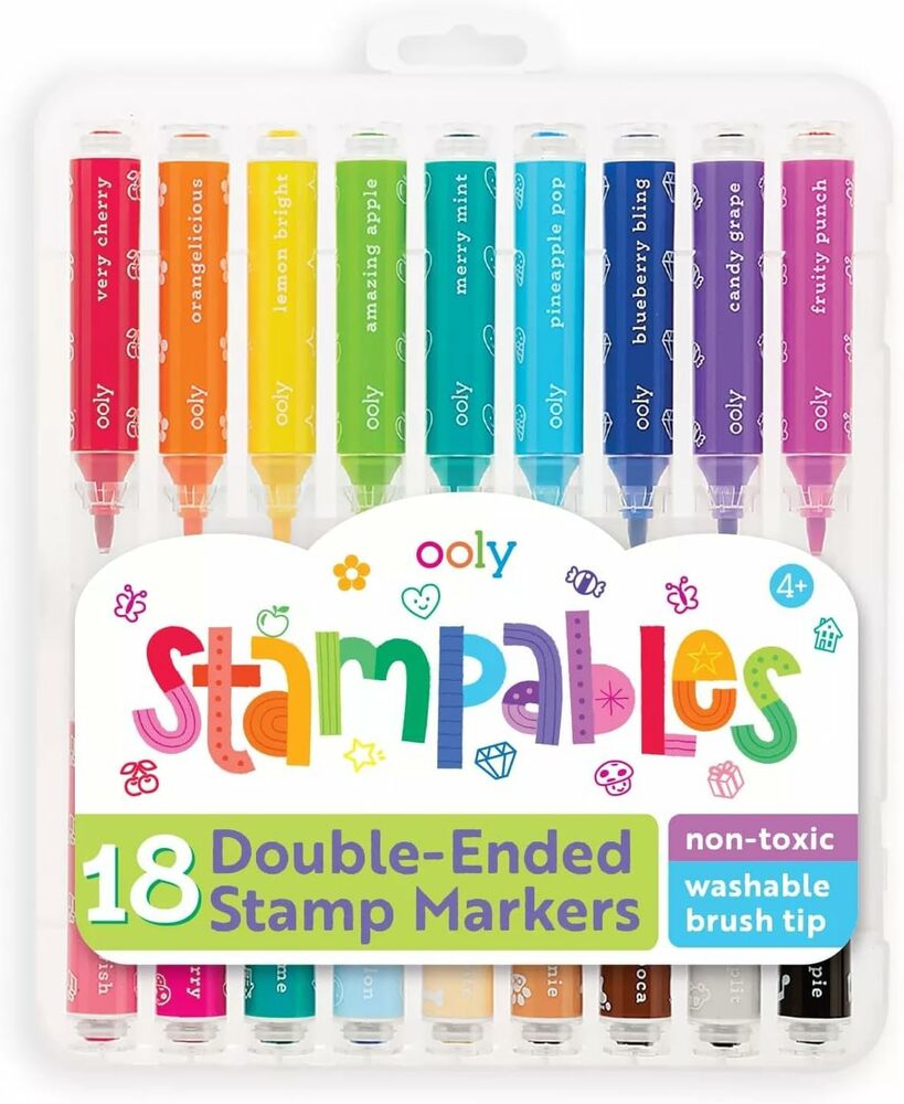 Stampables Double-Ended Stamp Markers - Set of 18 - Grandrabbit's Toys ...