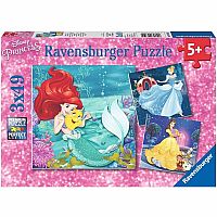Princesses Adventure 3X49 Piece Puzzles
