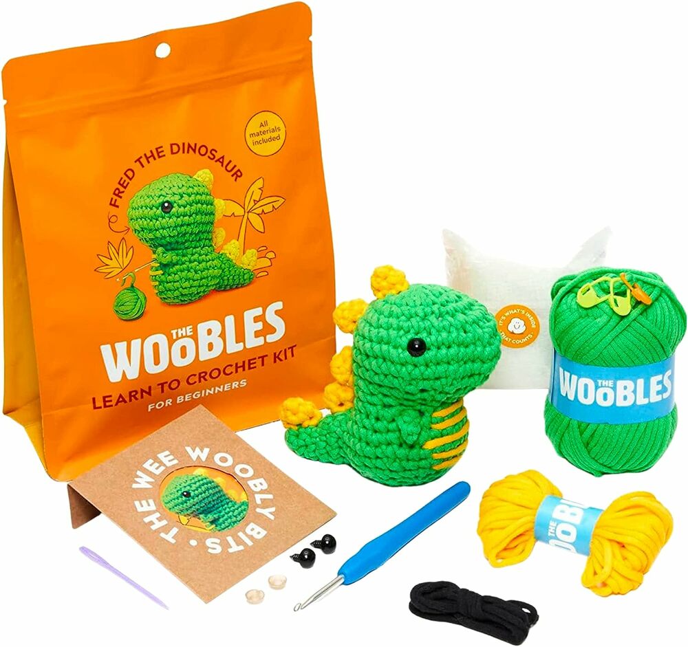 Dinosaur Fred Beginner Crochet Kit - Grandrabbit's Toys in Boulder ...