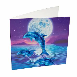 Crystal Art Card Kit: Dolphins