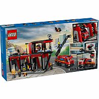 Fire Station with Fire Truck