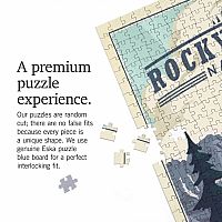 Rocky Mountain National Park, Colorado, Lake, Lithograph 1000 Piece Puzzle