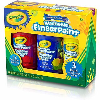 8oz Primary Washable Fingerpaint 3 Count