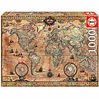 Antique World Map 1000-Piece Puzzle