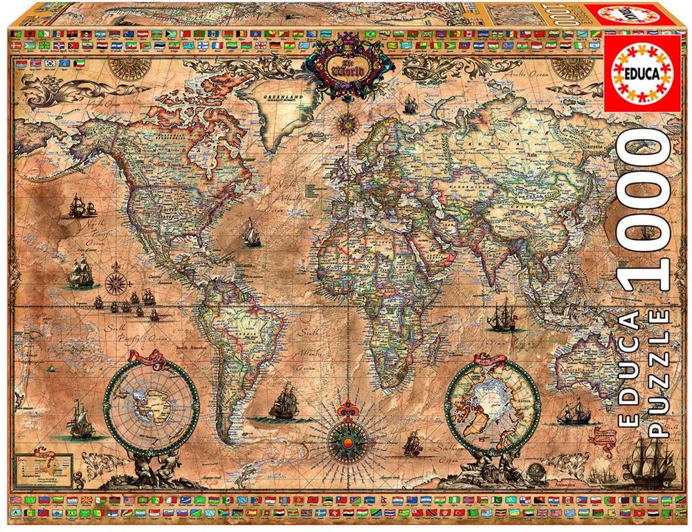 Circular World Map Puzzle 1000 Piece