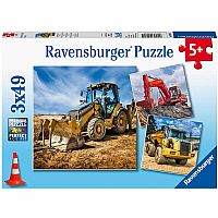 Diggers At Work 3x49 Piece Puzzle