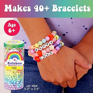Rainbow Bead Jar Jewelry Making Kit