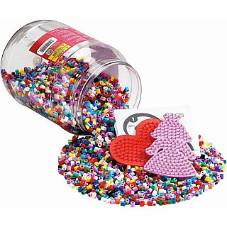 7,000 HAMA Midi Beads & Pegboards in Red Tub