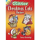 Glitter Christmas Cats Stickers Paperback