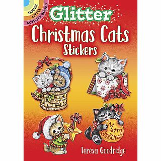 Glitter Christmas Cats Stickers Paperback