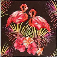 Flamingos Card Kit Crystal Art 