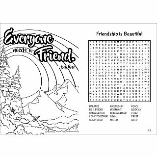 PB Bob Ross Happy Little Word Search and Coloring Book 