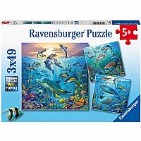 Ocean Life - 3 x 49 Piece Puzzles