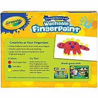 8oz Primary Washable Fingerpaint 3 Count