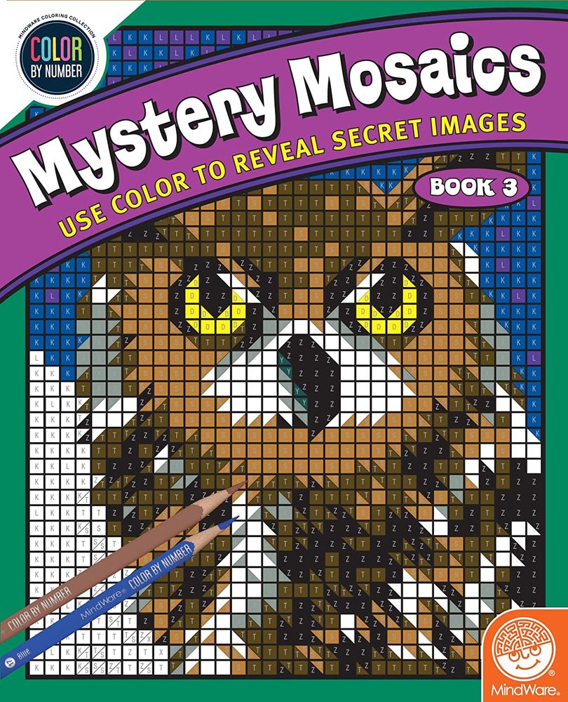 Color By Number Mystery Mosaics Book 3 Paperback Grand Rabbits Toys In Boulder Colorado