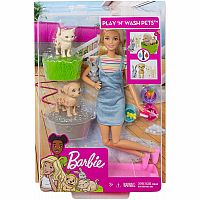 Barbie Play ‘n' Wash Pets Doll and Playset