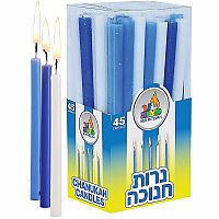 Hanukkah Menorah Candles Long 45 Count