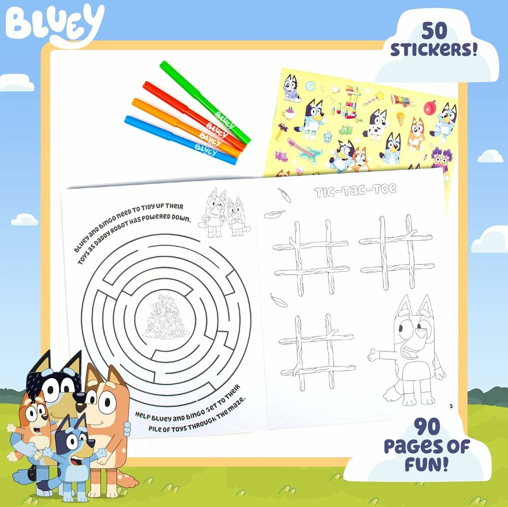 Bluey Coloring & Activity & Sticker Book Grandrabbit's Toys in