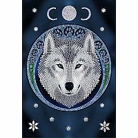 Lunar Wolf Notebook Kit Crystal Art