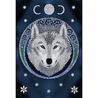 Lunar Wolf Notebook Kit Crystal Art 