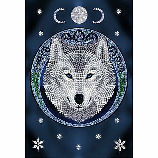 Lunar Wolf Notebook Kit Crystal Art 