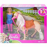 Blonde Barbie & Horse