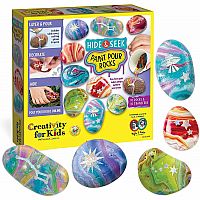PAINT POUR HIDE AND SEEK ROCK PAINTING KIT