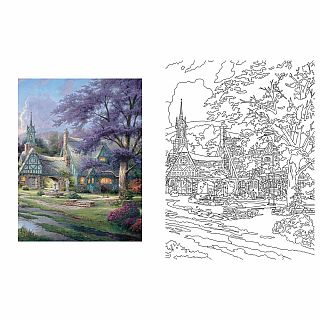Posh Adult Coloring Book: Thomas Kinkade Designs for Inspiration & Relaxation Paperback