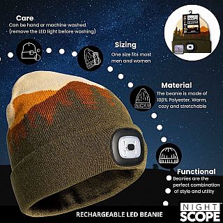 Sedona Night Scope Explorers Collection Knitted LED Beanie