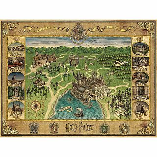 Hogwarts Map 1500 Piece Puzzle 