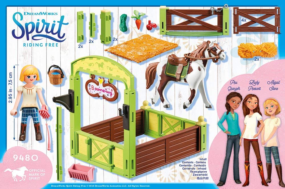 pru and chica linda with horse stall