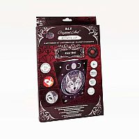 Crystal Art Notebook Kit: Lunar Wolf