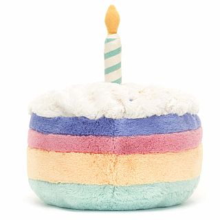 Amuseable Rainbow Birthday Cake 