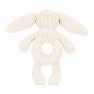 Cream Bashful Bunny Ring Rattle