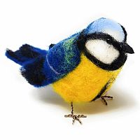 British Blue Tit Bird Needle Felting Kit