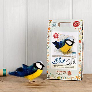 British Blue Tit Bird Needle Felting Kit